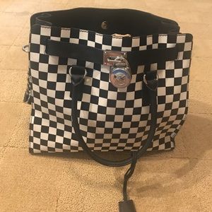 Michael Kors checkerboard print large bag